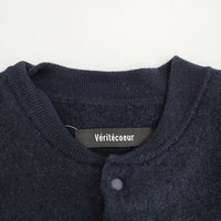 veritecoeur VCK-286 圧縮ウールニットブルゾン 定価46200円 ブルゾン 24AW ネイビー レディース ヴェリテクール【中古】5-0213T♪