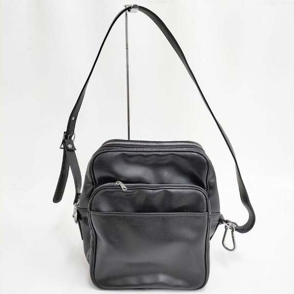 COMME des GARCONS フェイクレザー 合皮 OZ-K 222 ショルダーバッグ ブラック レディース コムデギャルソン【中古】5-0504G∞