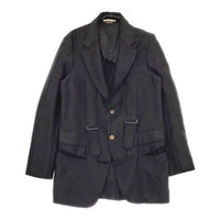COMME des GARCONS HOMME PLUS 変形 バックルベルト ポリ縮絨  PE-J064 ジャケット AD2019 ブラック メンズ コムデギャルソンオムプリュス【中古】5-0406M∞