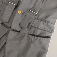 COMME des GARCONS HOMME PLUS 変形 バックルベルト ポリ縮絨  PE-J064 ジャケット AD2019 ブラック メンズ コムデギャルソンオムプリュス【中古】5-0406M∞
