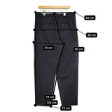 MARGARET HOWELL 578-2143001 WOOL COTTON TWILL TROUSERS パンツ 22SS 濃紺 ネイビー レディース マーガレットハウエル【中古】5-0917T∞