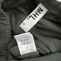 MHL. SUPERFINE COTTON TWILL 595-4143504 サイズ3 イージー パンツ 24SS カーキ レディース エムエイチエル【中古】5-0311M♪