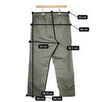MHL. SUPERFINE COTTON TWILL 595-4143504 サイズ3 イージー パンツ 24SS カーキ レディース エムエイチエル【中古】5-0311M♪