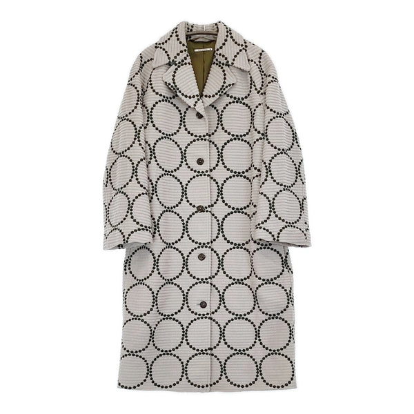 mina perhonen ha6078 tambourine grande コート ライトグレー グリーン レディース ミナペルホネン【中古】5-1022A♪