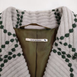 mina perhonen ha6078 tambourine grande コート ライトグレー グリーン レディース ミナペルホネン【中古】5-1022A♪