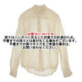 Paul Harnden ウール100％ シワ加工 サイズS 英国製 シアー ブラウス シャツ アイボリー レディース ポールハーデン【中古】5-1104T△