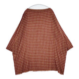 DANIELA GREGIS 11050450125730 ギンガムチェック カシミヤ ワイド イタリア製 チュニック ベージュ パープル レディース ダニエラグレジス【中古】5-1104T△