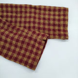 DANIELA GREGIS 11050450125730 ギンガムチェック カシミヤ ワイド イタリア製 チュニック ベージュ パープル レディース ダニエラグレジス【中古】5-1104T△