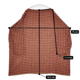 DANIELA GREGIS 11050450125730 ギンガムチェック カシミヤ ワイド イタリア製 チュニック ベージュ パープル レディース ダニエラグレジス【中古】5-1104T△