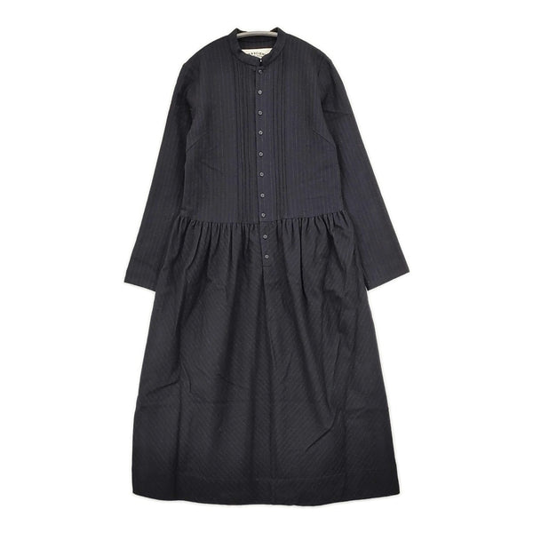 ARTS&SCIENCE ウール ストライプ タック 02-510-340 日本製 サイズ1 ワンピース ブラック ブラウン レディース アーツ&サイエンス【中古】5-1021T△