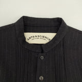 ARTS&SCIENCE ウール ストライプ タック 02-510-340 日本製 サイズ1 ワンピース ブラック ブラウン レディース アーツ&サイエンス【中古】5-1021T△