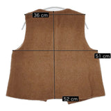 根々 アルパカウール 群言堂 16531402 日本製 ベスト ブラウン レディース 根々【中古】5-1104T△