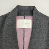 qualite ニット コート サイズ38 32450041007 ウール混 カーディガン グレー ピンク レディース カリテ【中古】5-1111T△