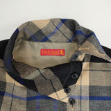 YORKLAND ドルマンスリーブ ギンガムチェック ハイネック リボンベルト付き ウール チュニック ベージュ ブラック レディース ヨークランド【中古】5-1111T△