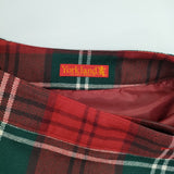 YORKLAND ラップスカート 巻きスカート ギンガムチェック 1230232077 ウール スカート レッド グリーン レディース ヨークランド【中古】5-1111T△