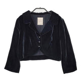 Sybilla ベロア ベルベット ショート丈ジャケット ボレロ 日本製 GBJAQ-71490 サイズL ジャケット ダークグリーン レディース シビラ【中古】5-1111T△