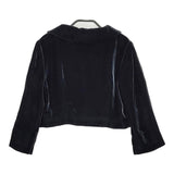 Sybilla ベロア ベルベット ショート丈ジャケット ボレロ 日本製 GBJAQ-71490 サイズL ジャケット ダークグリーン レディース シビラ【中古】5-1111T△