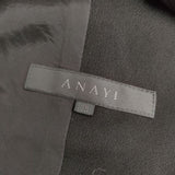 ANAYI フックボタン ノーカラー ジャケット ブラック レディース アナイ【中古】5-0407M∞