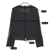 ANAYI フックボタン ノーカラー ジャケット ブラック レディース アナイ【中古】5-0407M∞