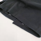 evam eva ノーカラー ウール混 ミドル丈 サイズ2 コート ネイビー レディース エヴァムエヴァ【中古】5-1210A♪