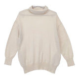Gauze# コットン カシミヤ タートル セーター ニット アイボリー レディース ガーゼ【中古】5-0417M∞