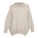 Gauze# コットン カシミヤ タートル セーター ニット アイボリー レディース ガーゼ【中古】5-0417M∞