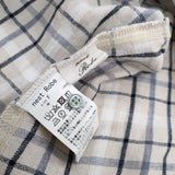 nest Robe 01184-1179 リネン チェック 長袖シャツ ベージュ ブラック レディース ネストローブ【中古】5-0503M∞