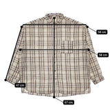 nest Robe 01184-1179 リネン チェック 長袖シャツ ベージュ ブラック レディース ネストローブ【中古】5-0503M∞