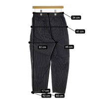 nest Robe 01153-2182 コットン ストライプ パンツ ブラック ホワイト レディース ネストローブ【中古】5-0417M∞