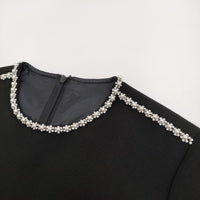 LOULOU WILLOUGHBY 未使用品 ビジューミニワンピース 定価59400円 212420-14-160-95 24SS ブラック レディース ルルウィルビー【中古】5-0608S♪