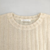 GALERIE VIE 新品 キッドモヘア クルーネックプルオーバー 定価35200円 23-02-34-02314 ウール混 セーター ニット 23AW オフホワイト レディース ギャルリーヴィー【中古】5-1021T△