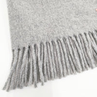 ACNE STUDIOS フリンジウールスカーフ ストール マフラー 大判 オーバーサイズ 定価37400円 CA0102 ストール グレー レディース アクネストゥディオズ【中古】5-0925T◎