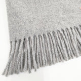 ACNE STUDIOS フリンジウールスカーフ ストール マフラー 大判 オーバーサイズ 定価37400円 CA0102 ストール グレー レディース アクネストゥディオズ【中古】5-0925T◎