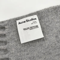 ACNE STUDIOS フリンジウールスカーフ ストール マフラー 大判 オーバーサイズ 定価37400円 CA0102 ストール グレー レディース アクネストゥディオズ【中古】5-0925T◎