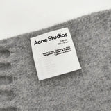 ACNE STUDIOS フリンジウールスカーフ ストール マフラー 大判 オーバーサイズ 定価37400円 CA0102 ストール グレー レディース アクネストゥディオズ【中古】5-0925T◎