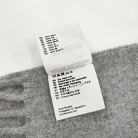 ACNE STUDIOS フリンジウールスカーフ ストール マフラー 大判 オーバーサイズ 定価37400円 CA0102 ストール グレー レディース アクネストゥディオズ【中古】5-0925T◎