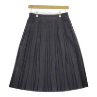 MARGARET HOWELL 578-3132003 COTTON POLYESTER 定価53900円 プリーツ スカート 23SS ブラック レディース マーガレットハウエル【中古】5-0407M∞