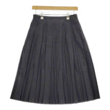 MARGARET HOWELL 578-3132003 COTTON POLYESTER 定価53900円 プリーツ スカート 23SS ブラック レディース マーガレットハウエル【中古】5-0407M∞
