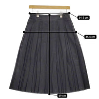 MARGARET HOWELL 578-3132003 COTTON POLYESTER 定価53900円 プリーツ スカート 23SS ブラック レディース マーガレットハウエル【中古】5-0407M∞
