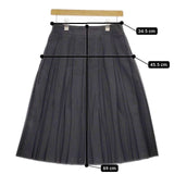 MARGARET HOWELL 578-3132003 COTTON POLYESTER 定価53900円 プリーツ スカート 23SS ブラック レディース マーガレットハウエル【中古】5-0407M∞