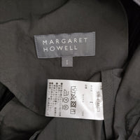 MARGARET HOWELL 578-4144003 WASHED COTTON POPLIN 2 定価34100円 ワイド パンツ 24SS グレー レディース マーガレットハウエル【中古】5-0506M♪