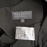 MARGARET HOWELL 578-4144003 WASHED COTTON POPLIN 2 定価34100円 ワイド パンツ 24SS グレー レディース マーガレットハウエル【中古】5-0506M♪