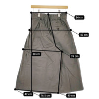 MARGARET HOWELL 578-4144003 WASHED COTTON POPLIN 2 定価34100円 ワイド パンツ 24SS グレー レディース マーガレットハウエル【中古】5-0506M♪