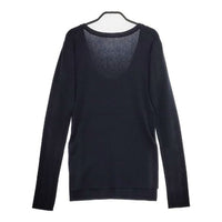 CHAOS CRジェニースムースPO サイドスリット 定価20900円 ニットソー 長袖Ｔシャツ カットソー ロンＴ ネイビー レディース カオス【中古】5-0407M∞