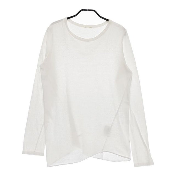 Deuxieme Classe Layering 定価14300円 コットン 長袖Ｔシャツ カットソー ロンＴ ホワイト レディース ドゥーズィエムクラス【中古】5-0407M∞
