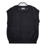 MARGARET HOWELL COTTON LINEN 定価30800円 578-3161001 ノースリーブニット ベスト 23SS ブラック レディース マーガレットハウエル【中古】5-0517M∞