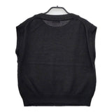 MARGARET HOWELL COTTON LINEN 定価30800円 578-3161001 ノースリーブニット ベスト 23SS ブラック レディース マーガレットハウエル【中古】5-0517M∞