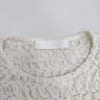 Merlette Orestes Smocked Short sleeve Blouse シャーリングブラウス ブラウス シャツ ホワイト レディース マーレット【中古】5-0608S♪