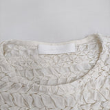 Merlette Orestes Smocked Short sleeve Blouse シャーリングブラウス ブラウス シャツ ホワイト レディース マーレット【中古】5-0608S♪