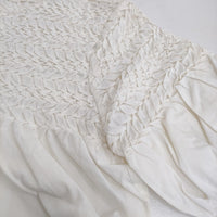 Merlette Orestes Smocked Short sleeve Blouse シャーリングブラウス ブラウス シャツ ホワイト レディース マーレット【中古】5-0608S♪